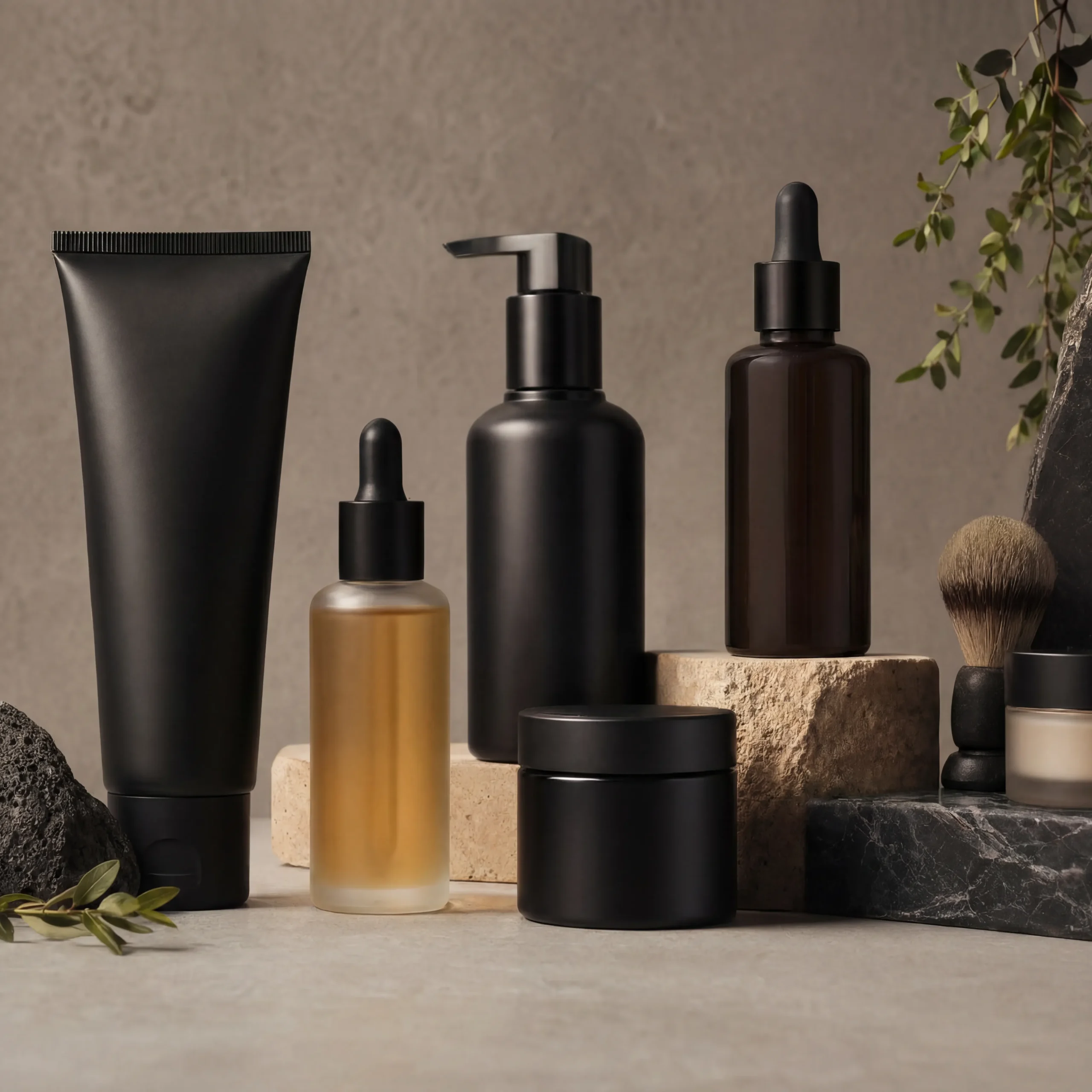 Private label mens care products including facial cleanser beard care moisturizer and grooming products for OEM ODM manufacturing
