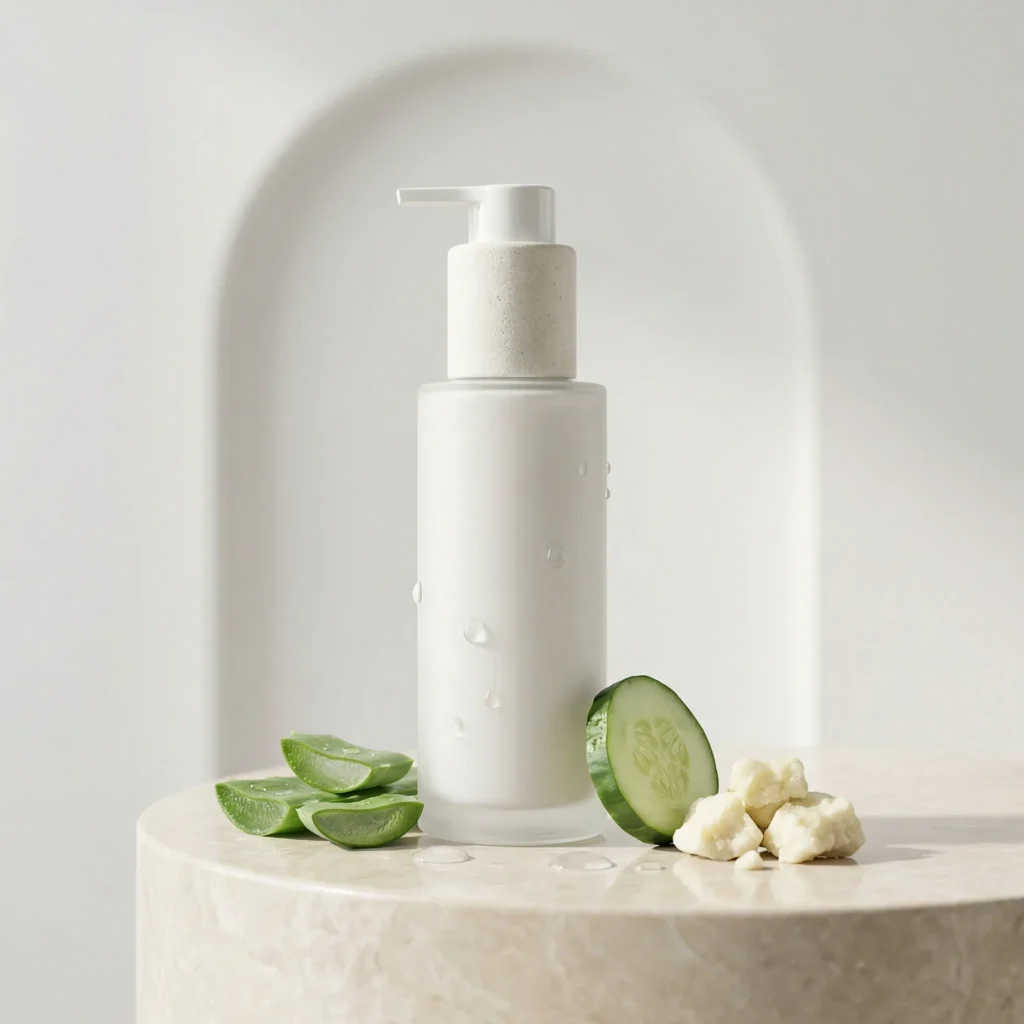 Private label moisturizing body lotion packaging for skincare brands and export markets