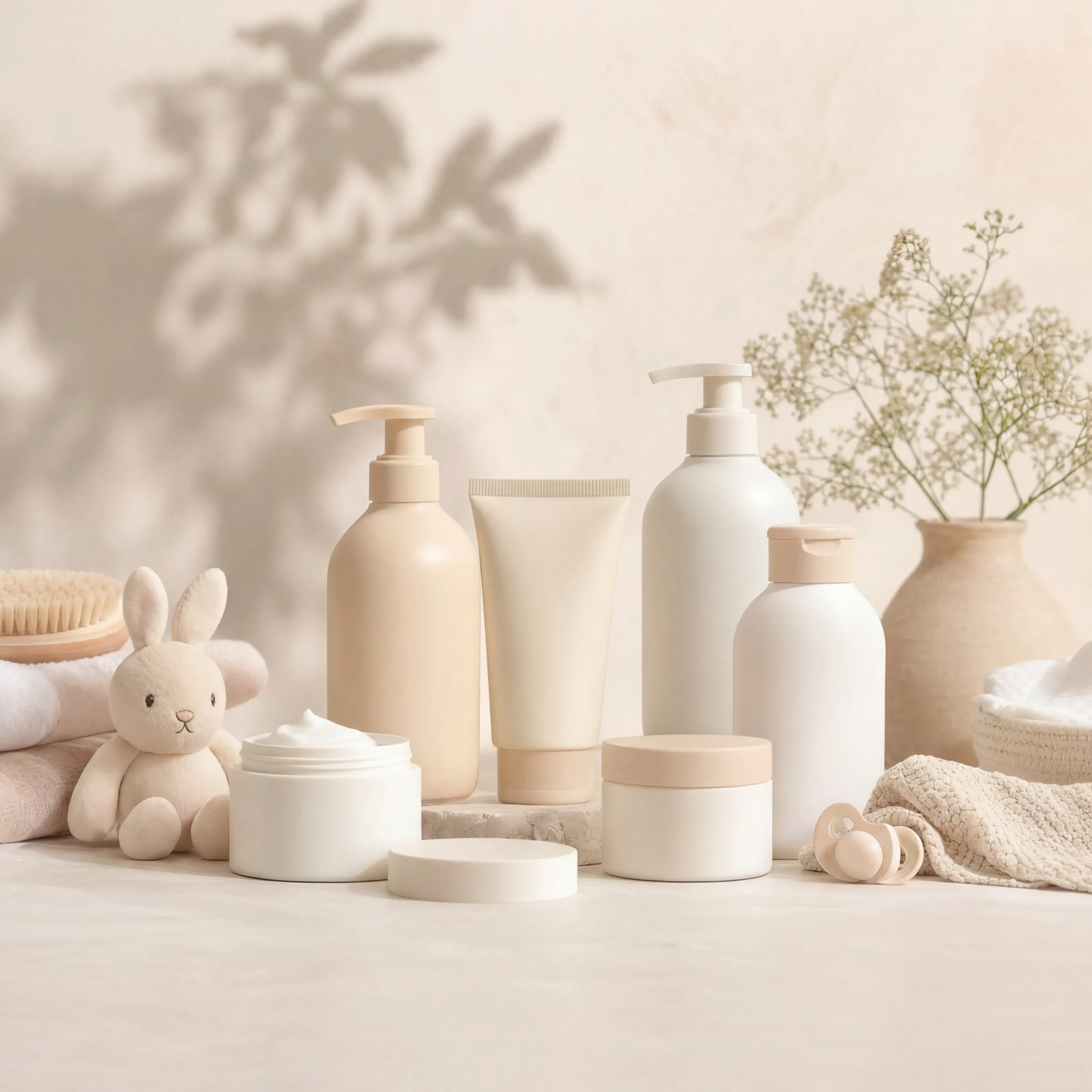 Private label mom and baby care products including baby cream baby lotion and gentle skincare solutions for OEM ODM brands