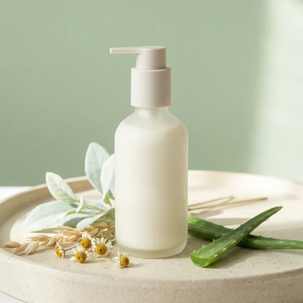 Private label sensitive skin body lotion packaging for gentle skincare brands and distributors
