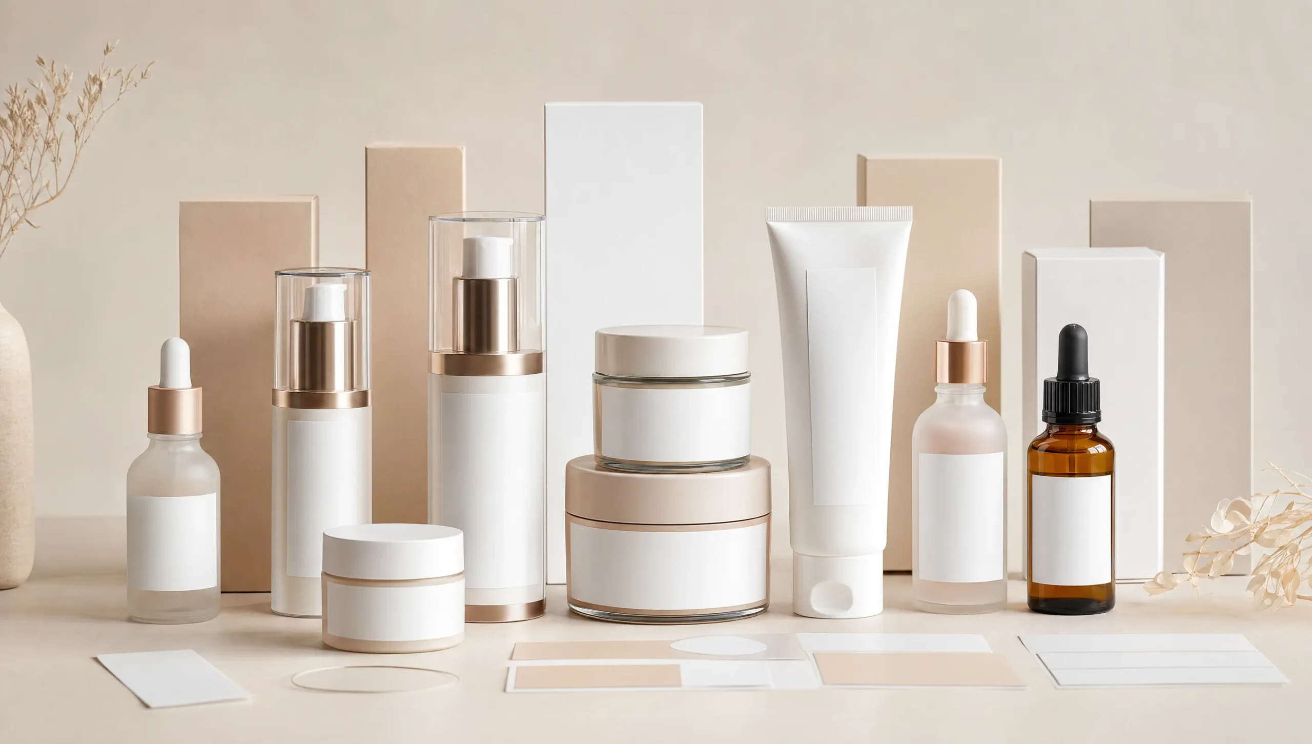 Private label skincare packaging customization for beauty brands and OEM cosmetic products