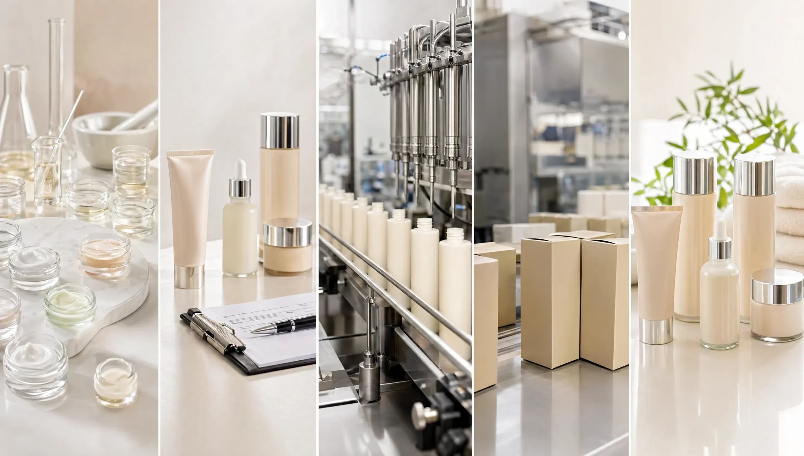 Skincare sample development to bulk production for private label OEM ODM manufacturing
