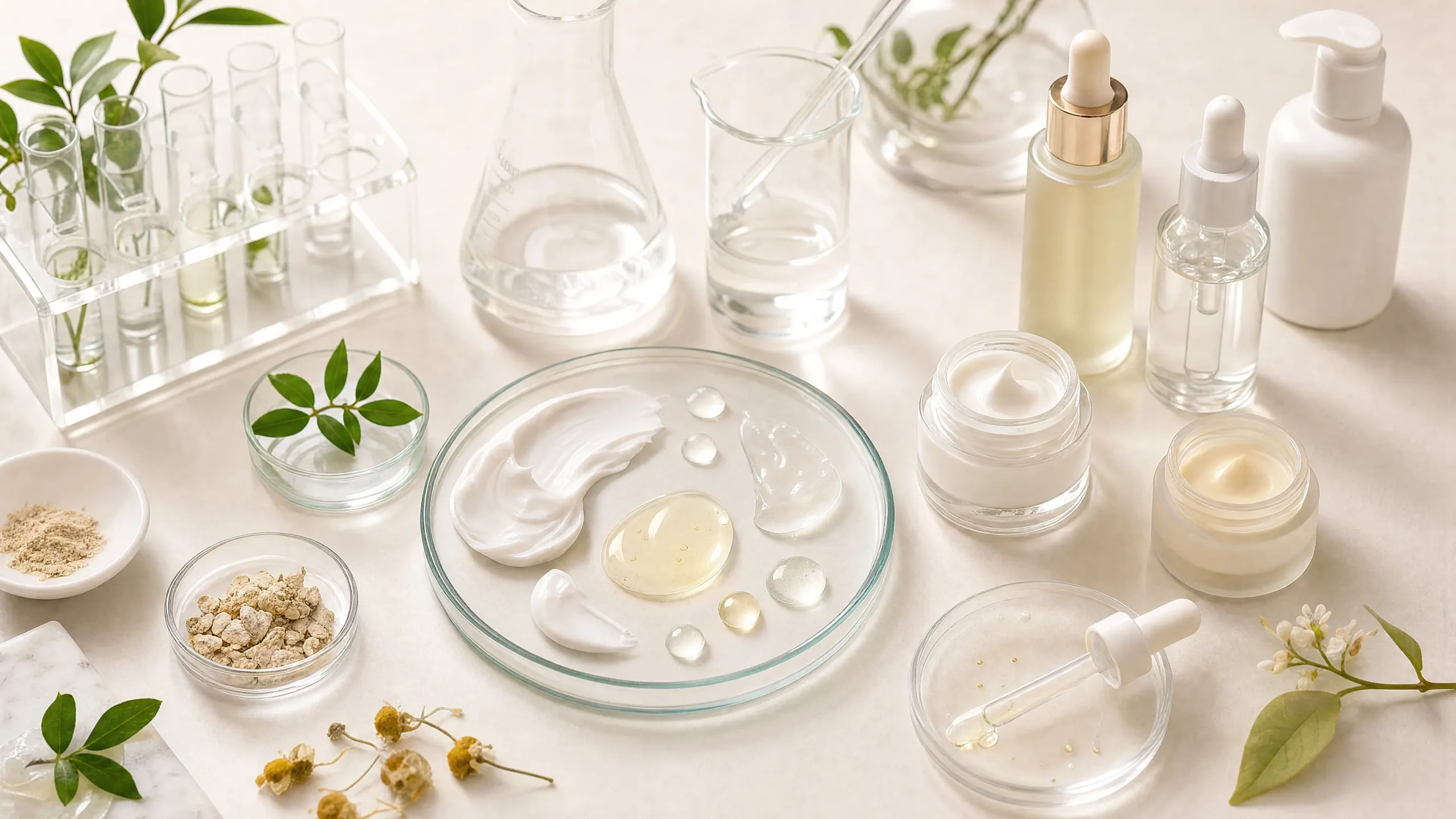 Skincare formula development for OEM ODM private label manufacturing