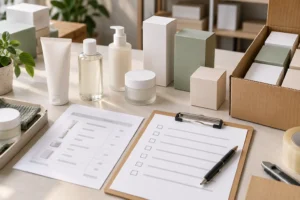 Pre-shipment inspection checklist for finished private label skincare products